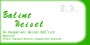 balint weisel business card